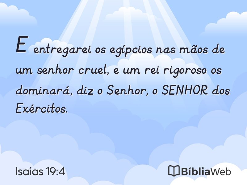 Isaías 19:4 em imagem para compartilhar