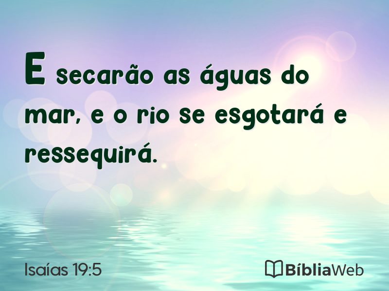 Isaías 19:5 em imagem para compartilhar