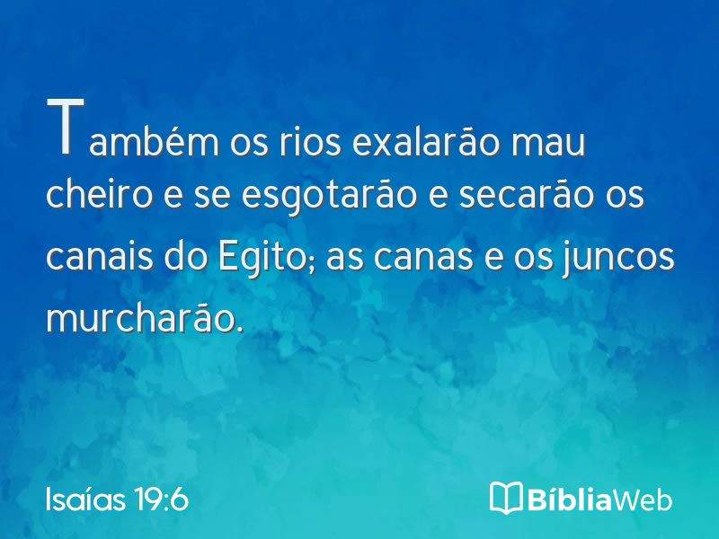 Isaías 19:6 em imagem para compartilhar