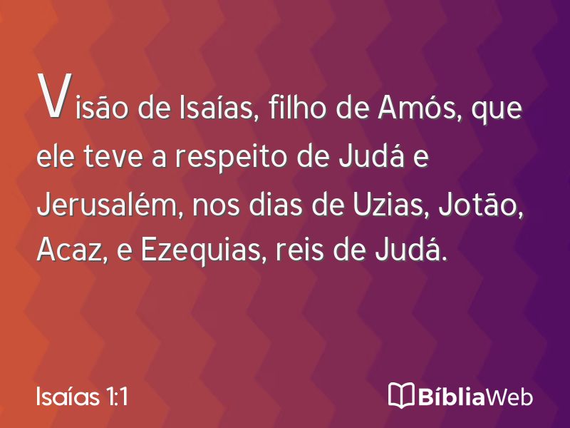 Isaías 1:1 em imagem para compartilhar