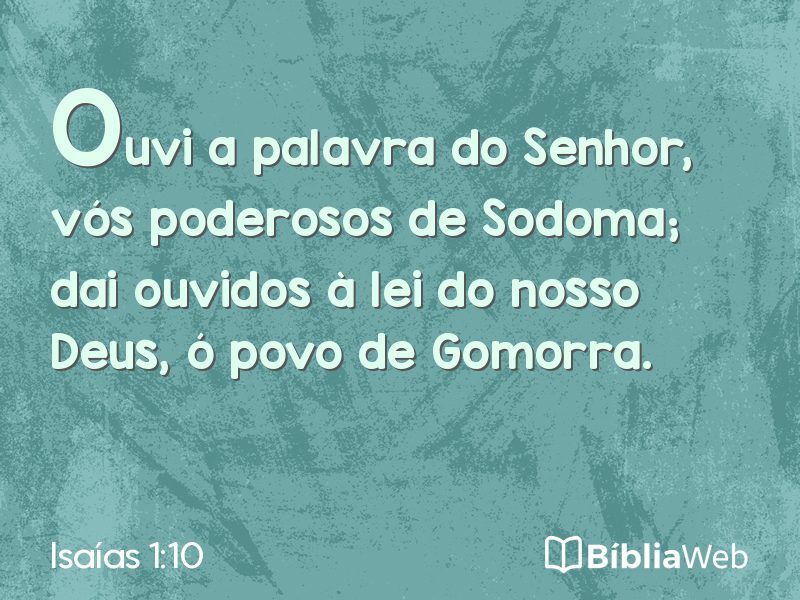 Isaías 1:10 em imagem para compartilhar