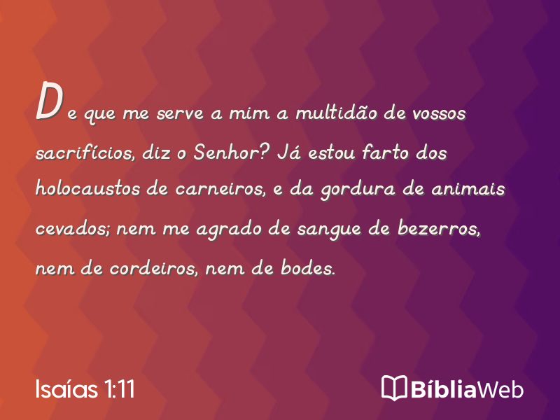 Isaías 1:11 em imagem para compartilhar