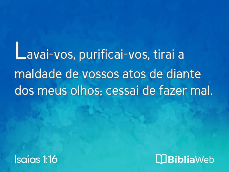 Isaías 1:16 em imagem para compartilhar