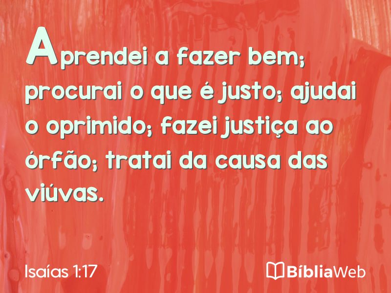 Isaías 1:17 em imagem para compartilhar