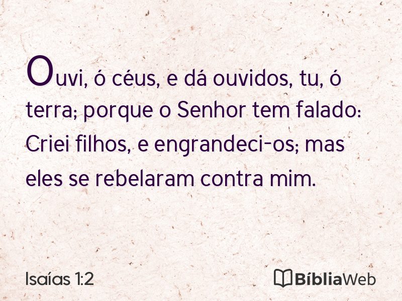 Isaías 1:2 em imagem para compartilhar