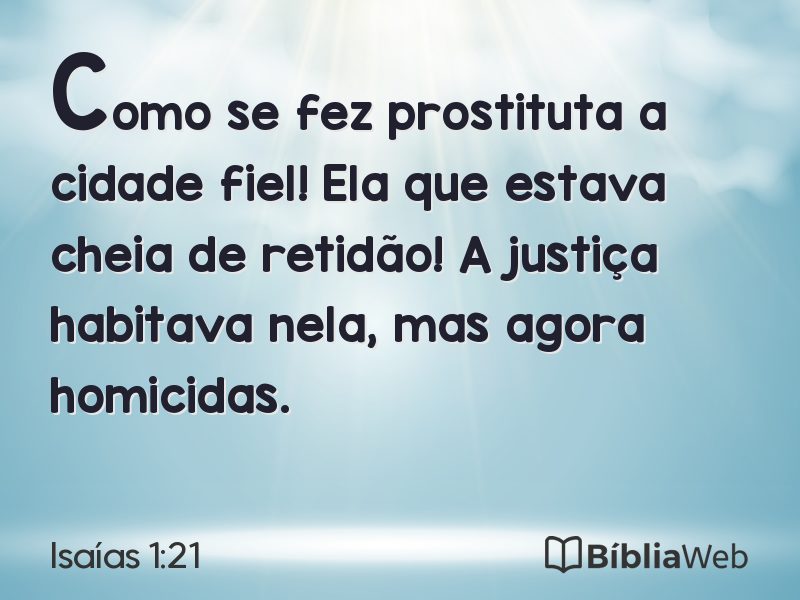 Isaías 1:21 em imagem para compartilhar