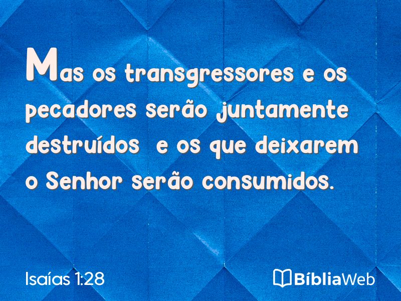 Isaías 1:28 em imagem para compartilhar