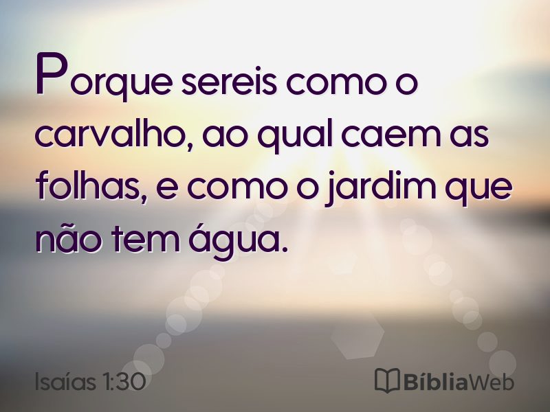 Isaías 1:30 em imagem para compartilhar