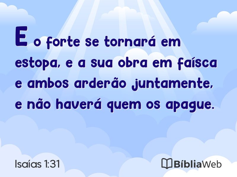 Isaías 1:31 em imagem para compartilhar