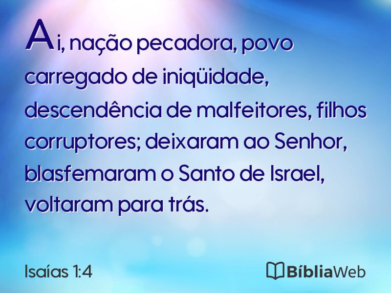 Isaías 1:4 em imagem para compartilhar