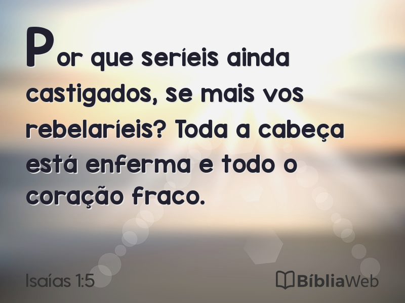 Isaías 1:5 em imagem para compartilhar