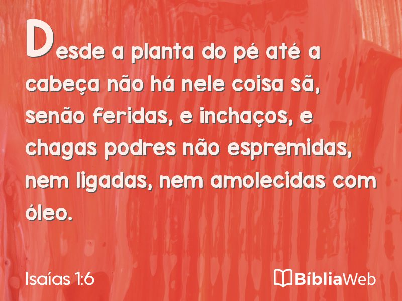 Isaías 1:6 em imagem para compartilhar