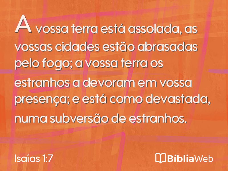 Isaías 1:7 em imagem para compartilhar