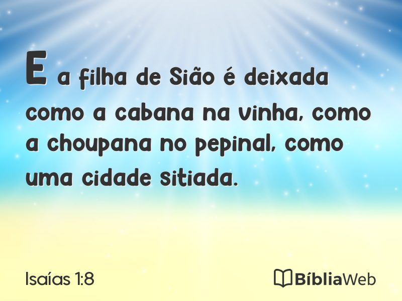 Isaías 1:8 em imagem para compartilhar