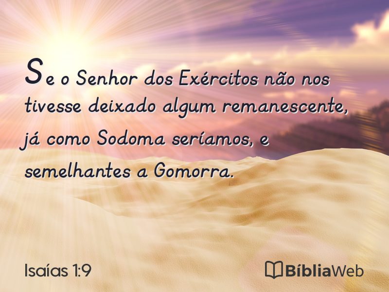Isaías 1:9 em imagem para compartilhar