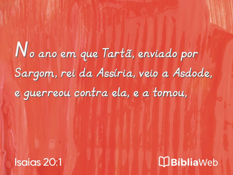 Isaías 20:1 em imagem para compartilhar