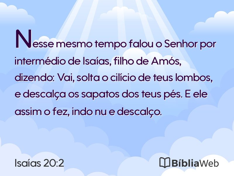 Isaías 20:2 em imagem para compartilhar