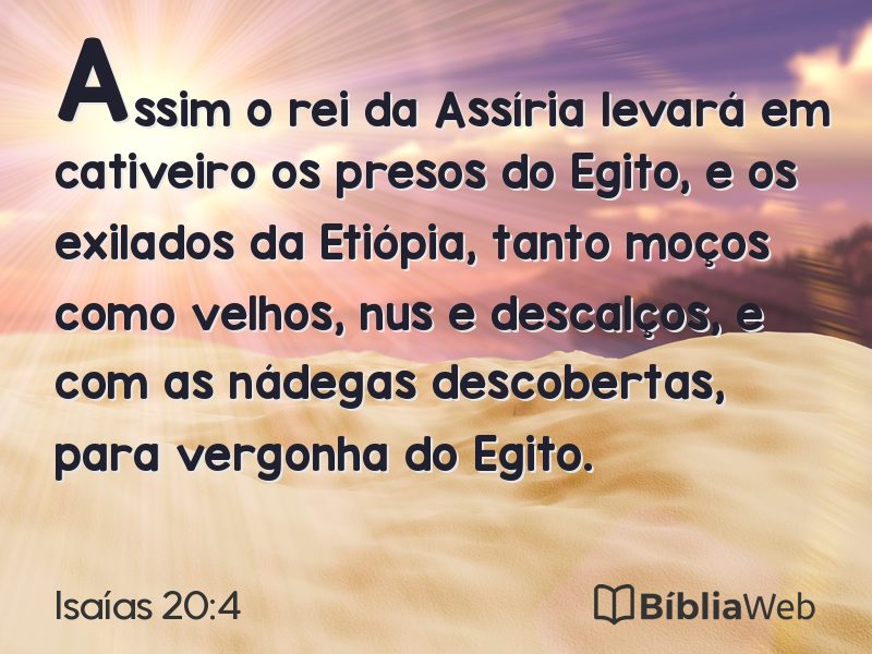 Isaías 20:4 em imagem para compartilhar