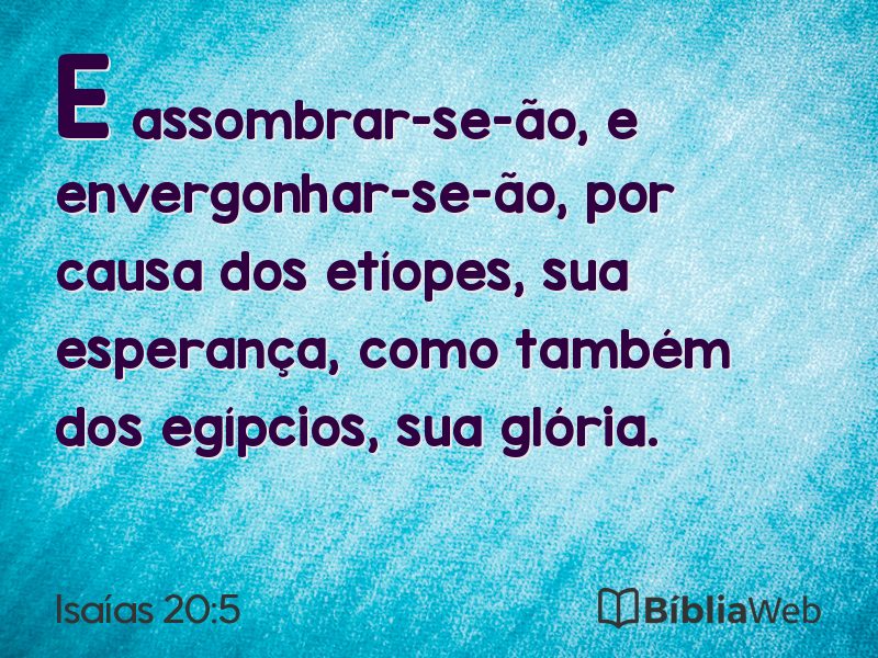 Isaías 20:5 em imagem para compartilhar