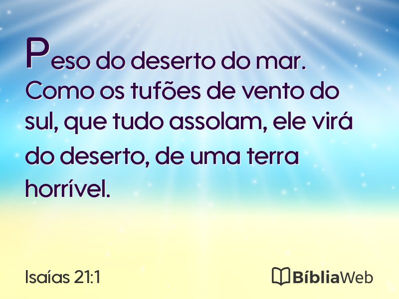 Isaías 21:1 em imagem para compartilhar
