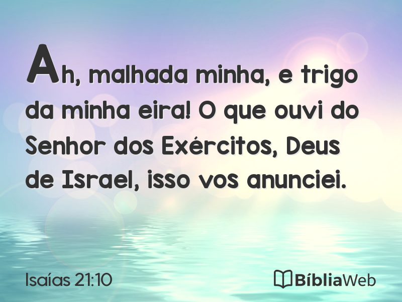 Isaías 21:10 em imagem para compartilhar