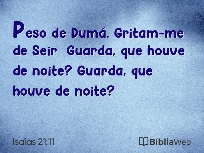Isaías 21:11 em imagem para compartilhar