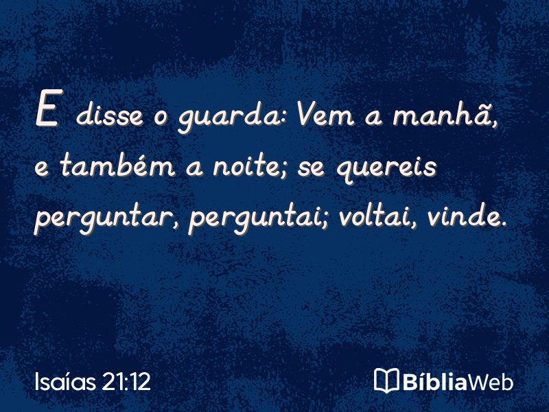 Isaías 21:12 em imagem para compartilhar