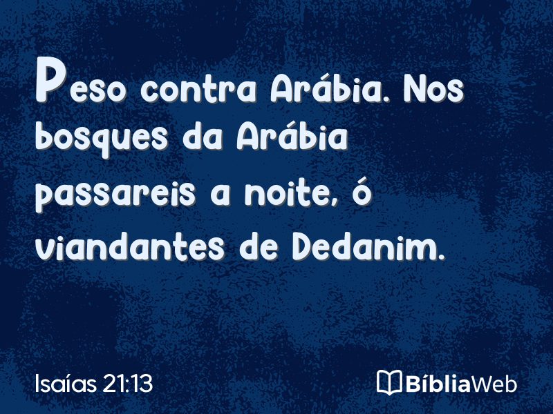 Isaías 21:13 em imagem para compartilhar