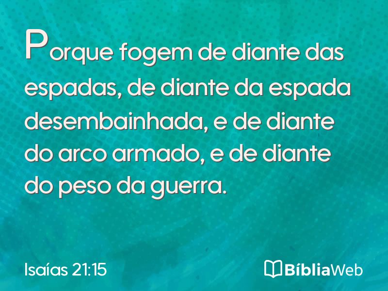 Isaías 21:15 em imagem para compartilhar
