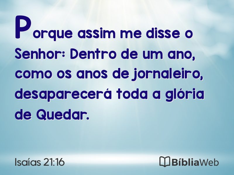 Isaías 21:16 em imagem para compartilhar