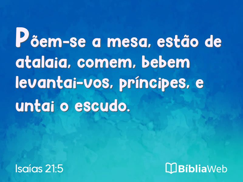 Isaías 21:5 em imagem para compartilhar
