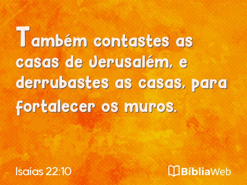 Isaías 22:10 em imagem para compartilhar