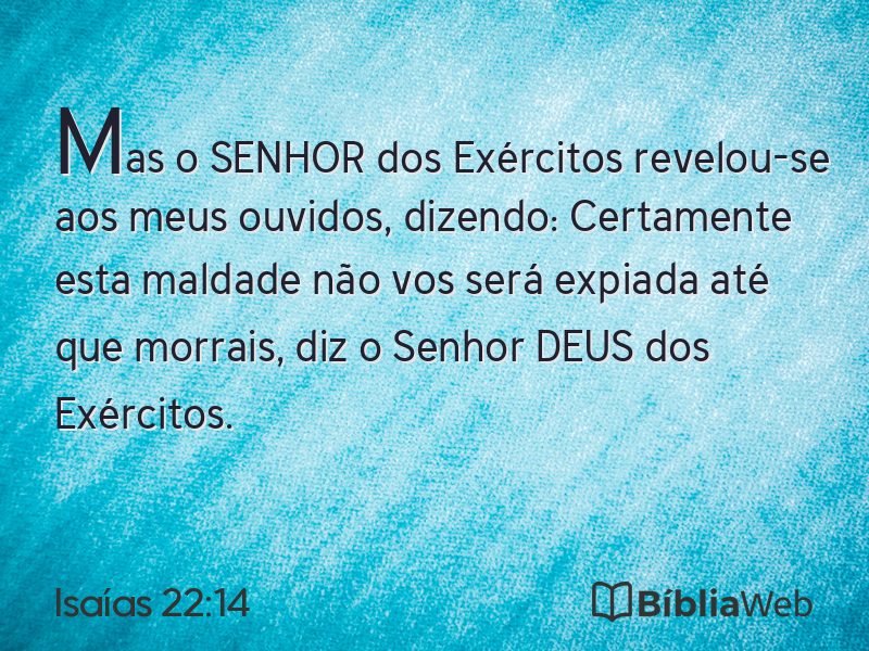 Isaías 22:14 em imagem para compartilhar