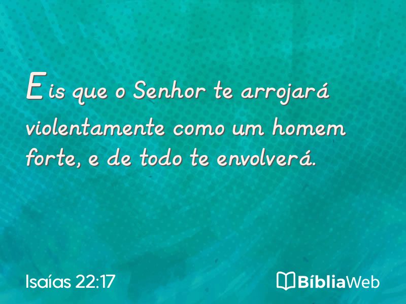 Isaías 22:17 em imagem para compartilhar