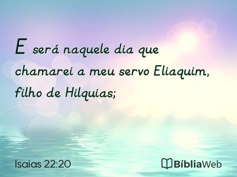 Isaías 22:20 em imagem para compartilhar