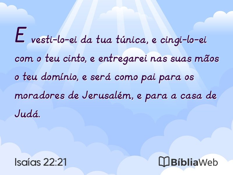 Isaías 22:21 em imagem para compartilhar