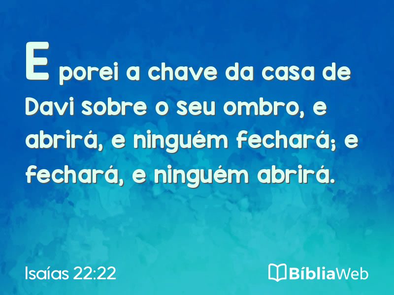 Isaías 22:22 em imagem para compartilhar