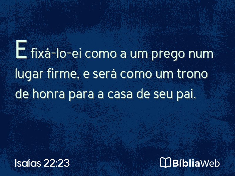 Isaías 22:23 em imagem para compartilhar