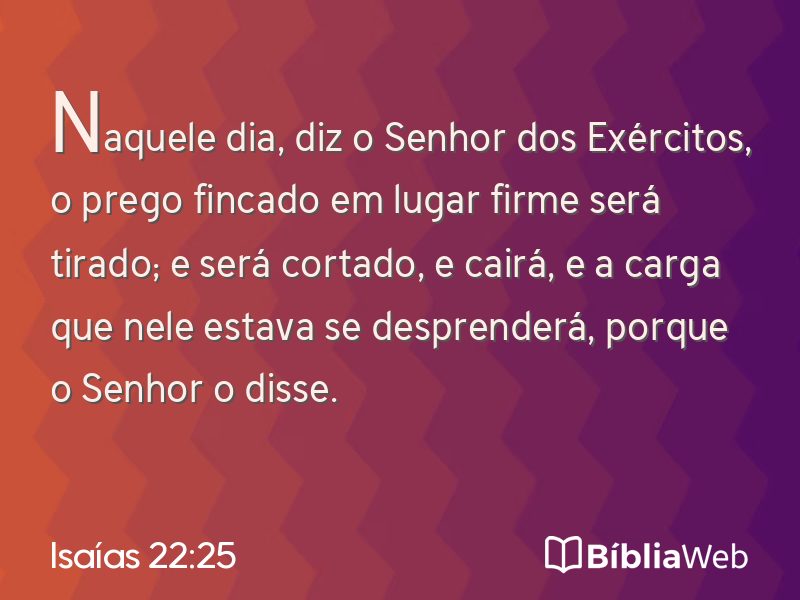Isaías 22:25 em imagem para compartilhar