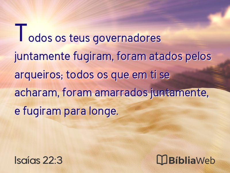 Isaías 22:3 em imagem para compartilhar