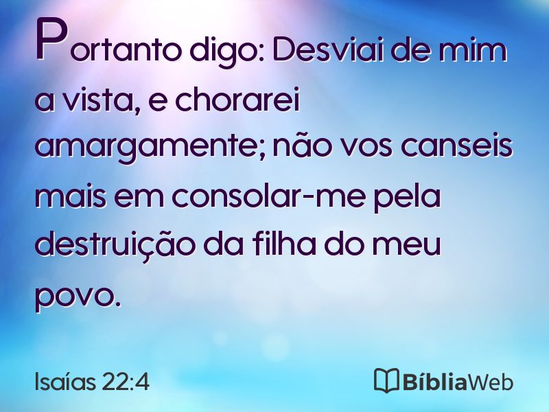 Isaías 22:4 em imagem para compartilhar