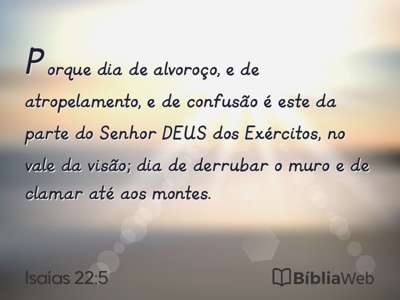 Isaías 22:5 em imagem para compartilhar