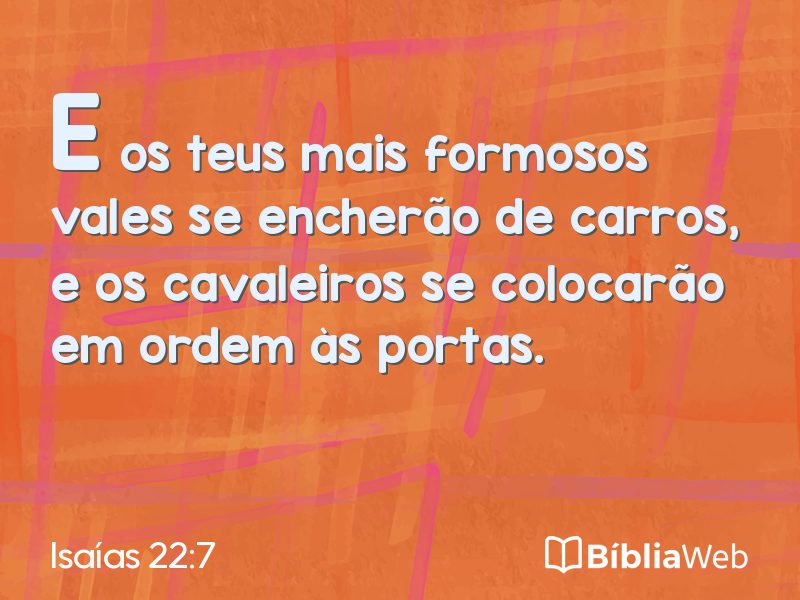 Isaías 22:7 em imagem para compartilhar