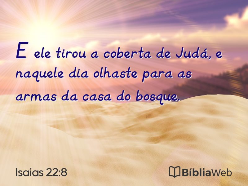 Isaías 22:8 em imagem para compartilhar