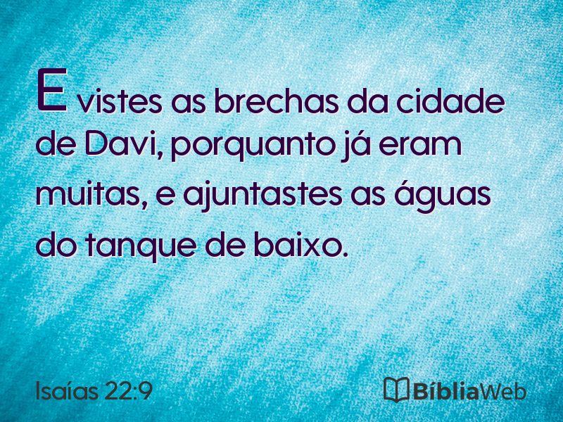 Isaías 22:9 em imagem para compartilhar