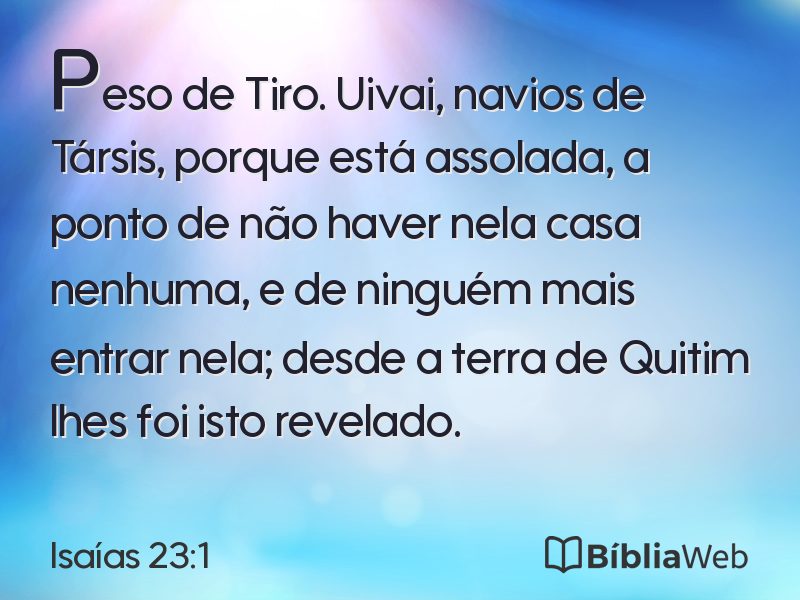 Isaías 23:1 em imagem para compartilhar