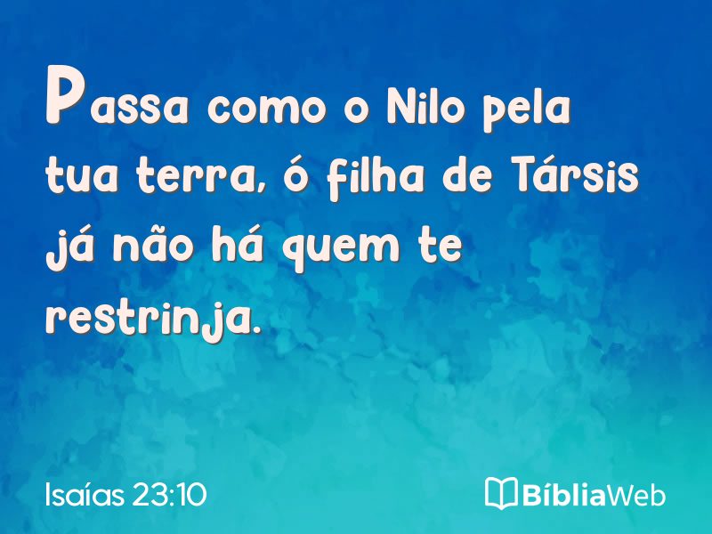Isaías 23:10 em imagem para compartilhar