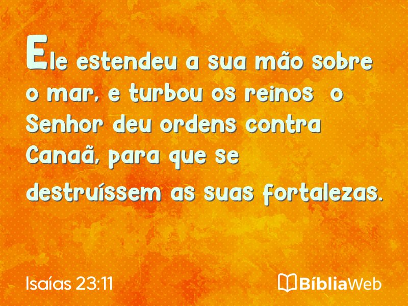 Isaías 23:11 em imagem para compartilhar