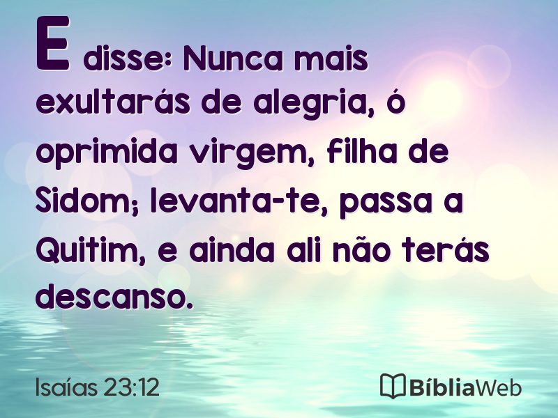 Isaías 23:12 em imagem para compartilhar