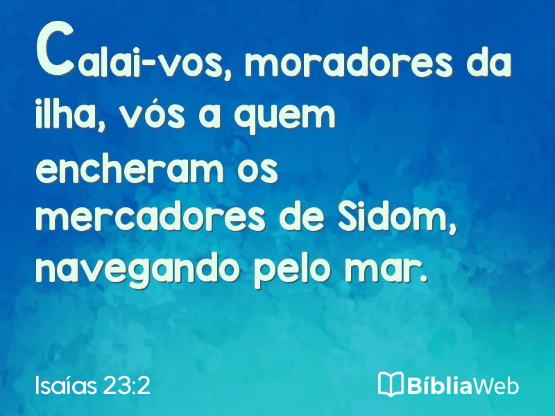 Isaías 23:2 em imagem para compartilhar